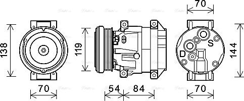 Ava Quality Cooling CTAK055 - Kompressori, ilmastointilaite inparts.fi