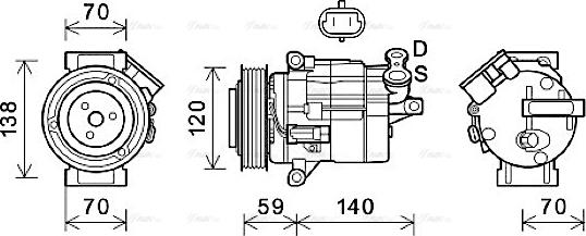 Ava Quality Cooling CTK065 - Kompressori, ilmastointilaite inparts.fi