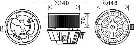 Ava Quality Cooling DA8012 - Sisätilapuhallin inparts.fi