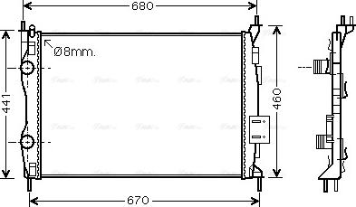 Ava Quality Cooling DN2413 - Jäähdytin,moottorin jäähdytys inparts.fi