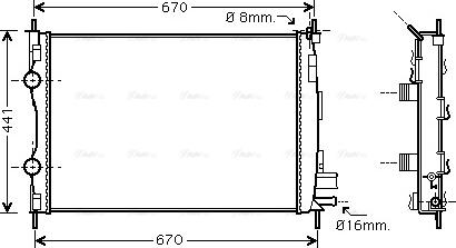 Ava Quality Cooling DN2361 - Jäähdytin,moottorin jäähdytys inparts.fi