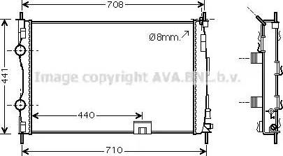 Ava Quality Cooling DN 2288 - Jäähdytin,moottorin jäähdytys inparts.fi