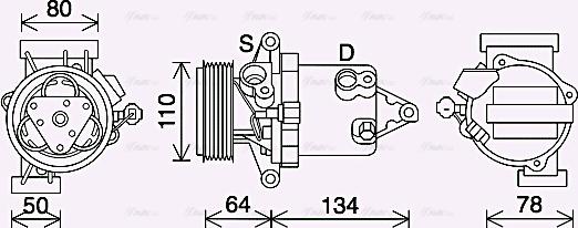 Ava Quality Cooling DNAK437 - Kompressori, ilmastointilaite inparts.fi