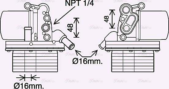 Ava Quality Cooling FD3625H - Moottoriöljyn jäähdytin inparts.fi