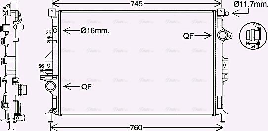 Ava Quality Cooling FD2639 - Jäähdytin,moottorin jäähdytys inparts.fi