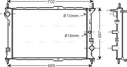 Ava Quality Cooling FD 2381 - Jäähdytin,moottorin jäähdytys inparts.fi