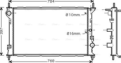 Ava Quality Cooling FD 2382 - Jäähdytin,moottorin jäähdytys inparts.fi