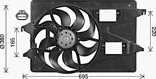 Ava Quality Cooling FD7555 - Tuuletin, moottorin jäähdytys inparts.fi