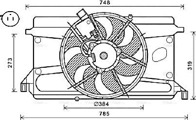 Ava Quality Cooling FD7573 - Tuuletin, moottorin jäähdytys inparts.fi