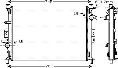 Ava Quality Cooling FDA2422 - Jäähdytin,moottorin jäähdytys inparts.fi