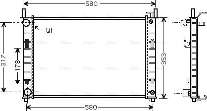 Ava Quality Cooling FDA2324 - Jäähdytin,moottorin jäähdytys inparts.fi