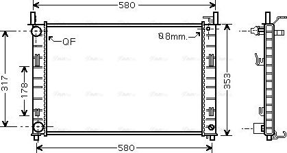 Ava Quality Cooling FDA2326 - Jäähdytin,moottorin jäähdytys inparts.fi