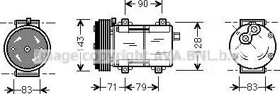 Ava Quality Cooling FD K279 - Kompressori, ilmastointilaite inparts.fi