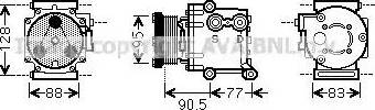 Ava Quality Cooling FD K434 - Kompressori, ilmastointilaite inparts.fi