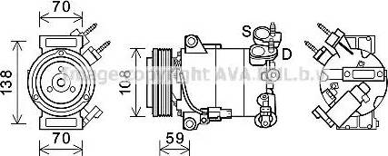 Ava Quality Cooling FDK586 - Kompressori, ilmastointilaite inparts.fi