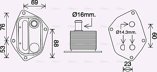 Ava Quality Cooling HY3459 - Moottoriöljyn jäähdytin inparts.fi