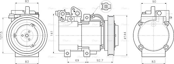 Ava Quality Cooling HYAK605 - Kompressori, ilmastointilaite inparts.fi