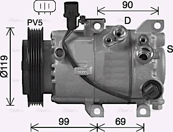 Ava Quality Cooling HYK487 - Kompressori, ilmastointilaite inparts.fi