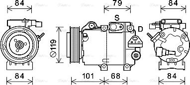 Ava Quality Cooling HYK374 - Kompressori, ilmastointilaite inparts.fi