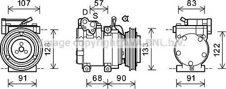 Ava Quality Cooling HYK287 - Kompressori, ilmastointilaite inparts.fi