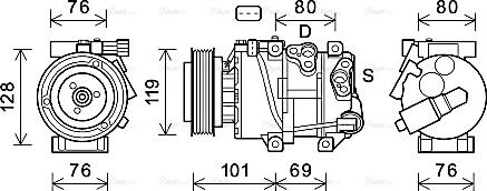 Ava Quality Cooling KAK279 - Kompressori, ilmastointilaite inparts.fi