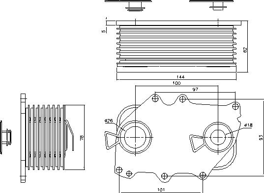 Ava Quality Cooling MN3161 - Moottoriöljyn jäähdytin inparts.fi