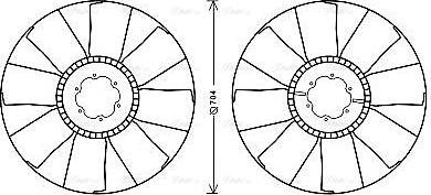 Ava Quality Cooling MNB084 - Tuuletin, moottorin jäähdytys inparts.fi