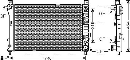 Ava Quality Cooling MSA2464 - Jäähdytin,moottorin jäähdytys inparts.fi