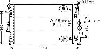 Ava Quality Cooling MSA2460 - Jäähdytin,moottorin jäähdytys inparts.fi