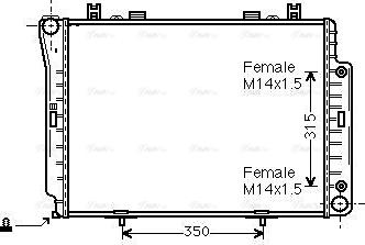 Ava Quality Cooling MSA2144 - Jäähdytin,moottorin jäähdytys inparts.fi