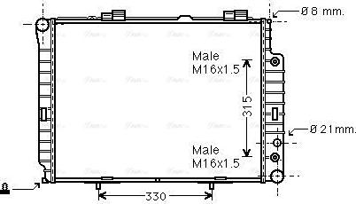 Ava Quality Cooling MSA2189 - Jäähdytin,moottorin jäähdytys inparts.fi