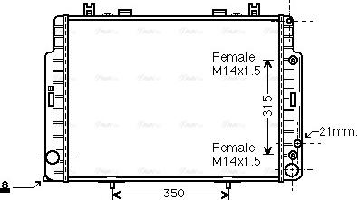 Ava Quality Cooling MSA2131 - Jäähdytin,moottorin jäähdytys inparts.fi