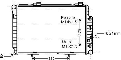 Ava Quality Cooling MSA2174 - Jäähdytin,moottorin jäähdytys inparts.fi