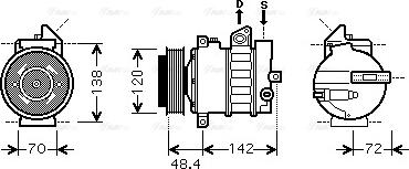 Ava Quality Cooling MS K437 - Kompressori, ilmastointilaite inparts.fi