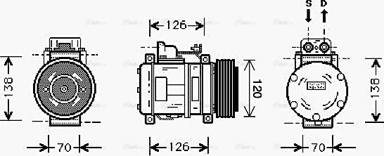 Ava Quality Cooling MS K057 - Kompressori, ilmastointilaite inparts.fi