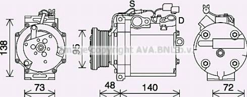 Ava Quality Cooling MTK267 - Kompressori, ilmastointilaite inparts.fi