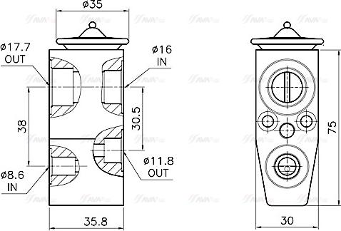 Ava Quality Cooling OL1746 - Paisuntaventtiili, ilmastointilaite inparts.fi