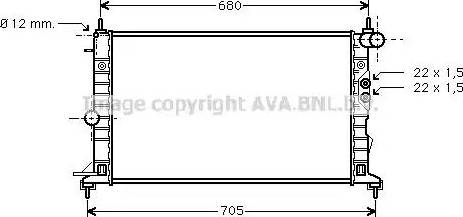 Ava Quality Cooling OL 2244 - Jäähdytin,moottorin jäähdytys inparts.fi