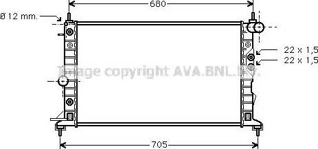 Ava Quality Cooling OL 2220 - Jäähdytin,moottorin jäähdytys inparts.fi