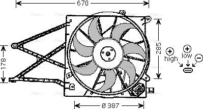 Ava Quality Cooling OL 7524 - Tuuletin, moottorin jäähdytys inparts.fi