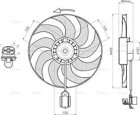 Ava Quality Cooling OL7751 - Tuuletin, moottorin jäähdytys inparts.fi