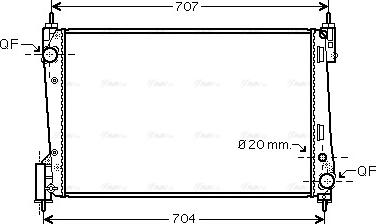 Ava Quality Cooling OLA2423 - Jäähdytin,moottorin jäähdytys inparts.fi