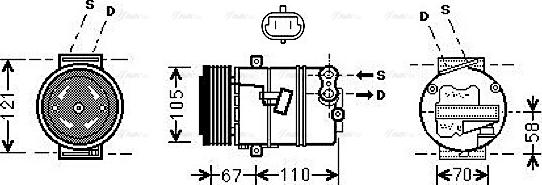 Ava Quality Cooling OLAK494 - Kompressori, ilmastointilaite inparts.fi