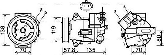 Ava Quality Cooling OL K496 - Kompressori, ilmastointilaite inparts.fi