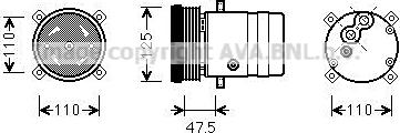 Ava Quality Cooling OLAK493 - Kompressori, ilmastointilaite inparts.fi