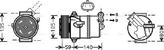 Ava Quality Cooling OLAK446 - Kompressori, ilmastointilaite inparts.fi