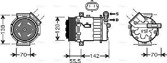 Ava Quality Cooling OLAK447 - Kompressori, ilmastointilaite inparts.fi