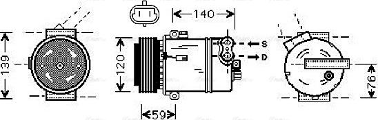 Ava Quality Cooling OLAK409 - Kompressori, ilmastointilaite inparts.fi