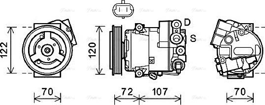 Ava Quality Cooling OLAK595 - Kompressori, ilmastointilaite inparts.fi