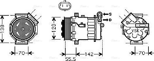 Ava Quality Cooling OLAK586 - Kompressori, ilmastointilaite inparts.fi